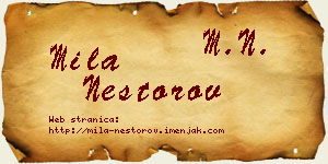 Mila Nestorov vizit kartica